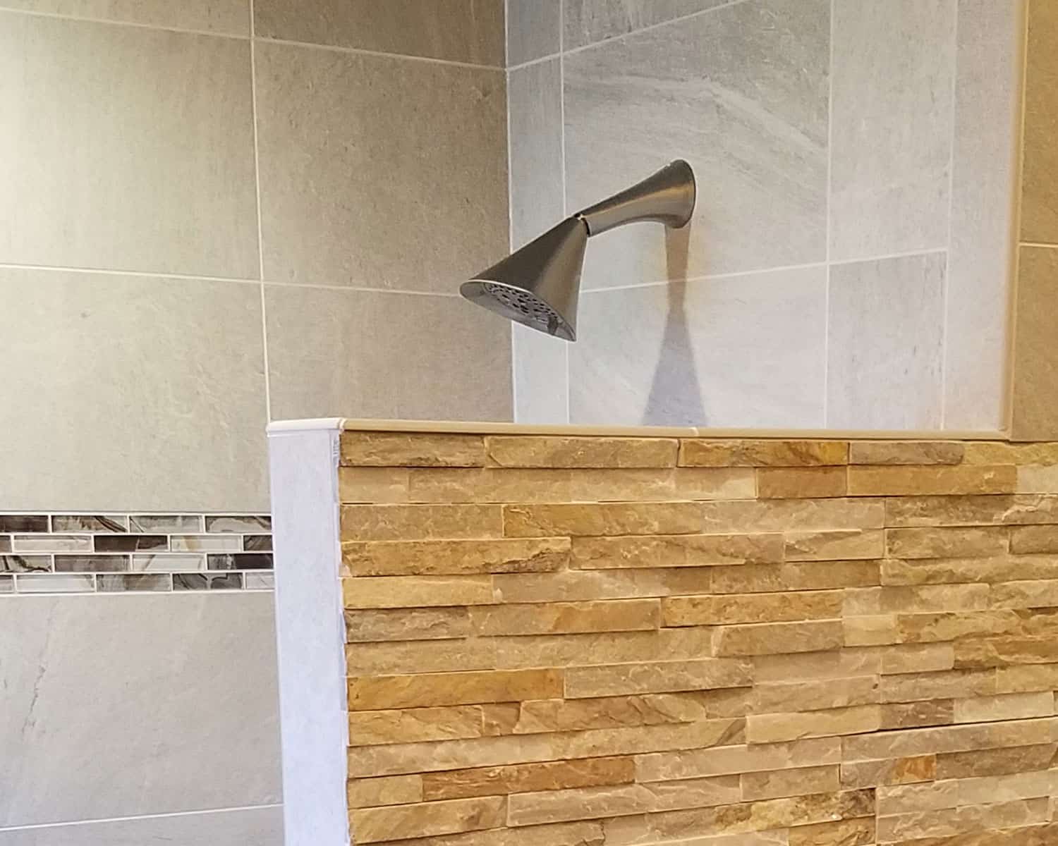 Lemel Homes Remodeling - Bathroom - shower head detail