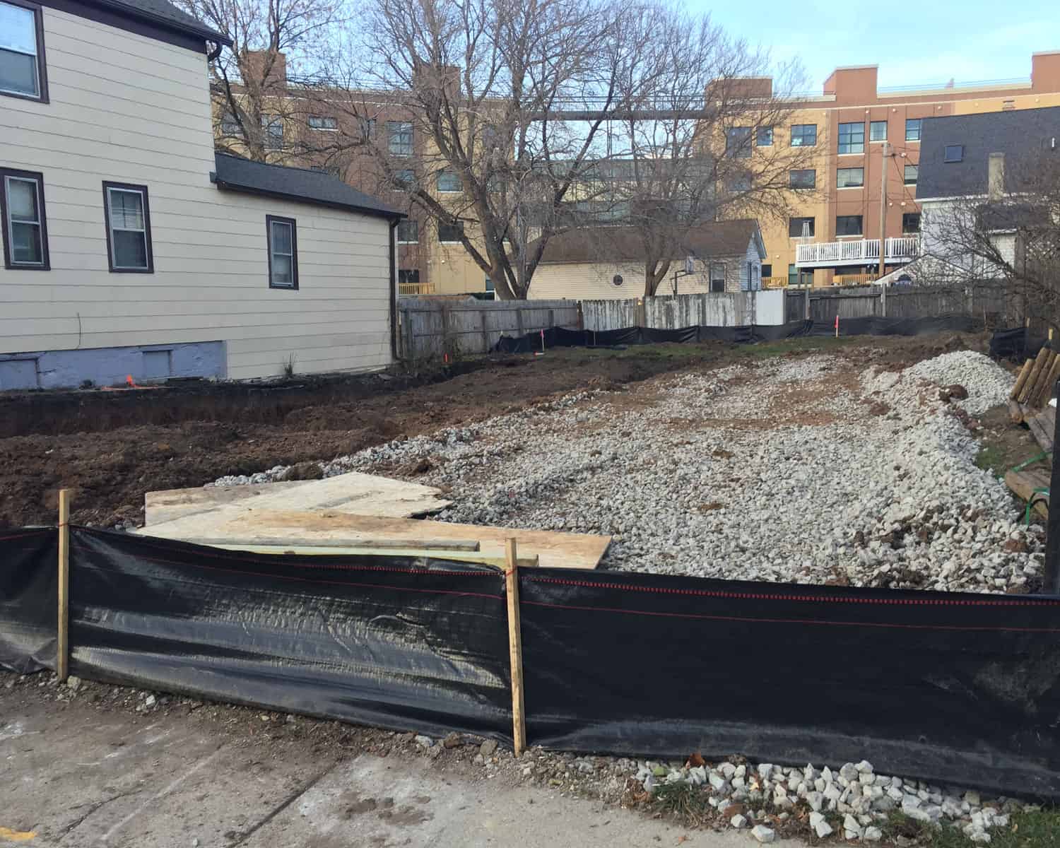 Lemel Homes Teardown, Rebuild, & Infill - Milwaukee Infill - beginning of a house foundation