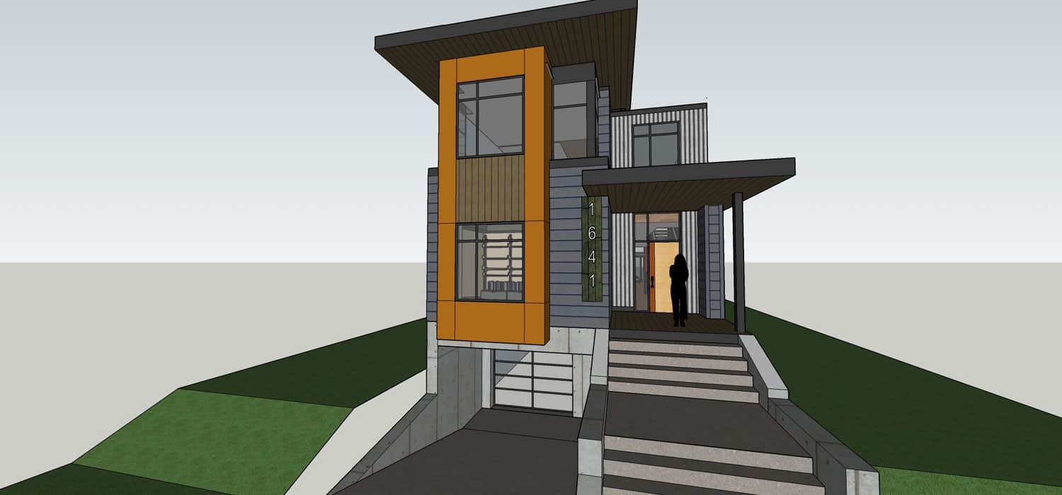 Lemel Homes Designers, Vendors & Subcontractors - Designers - elevation view drawing modern architecture house